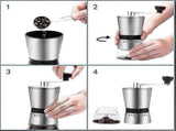 Manual Coffee Grinder - Stainless Steel Hand Mill for Coarse Coffee Grinding V1263-JX-4413