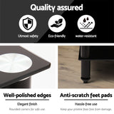 Artiss TV Stand 4 Tiers Storage Shelf Rack Tempered Glass Entertainment Unit TV-MOUN-4T-S07-BK