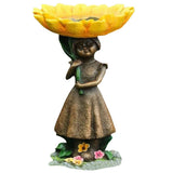Bird feeders, outdoor resin bird feeders with brown bases, and bird feeders for outdoor garden, V1370-AZ4-16609