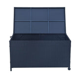 Outdoor PE Wicker Storage Box Garden 320L-Black V264-OTF-506S-BLK