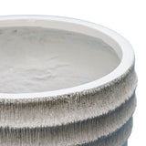Set 2 Nested Ribbed Textured Planters 28cm, 21cm V637-91240PLN