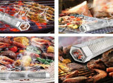 12" Stainless Steel Smoker Tube Set, Smoker Box Hot or Cold Smoking Use Wood Pellets or Wood Chips V1192-AZ-W-21893