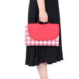 Picnic Mat Pad Waterproof Moisture Proof Picnic Blanket for Outdoor Camping Red White V1294-YM0901-3117200066612