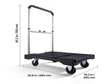 Foldable Push Cart Dolly, 149.69 kg Capacity, Folding Truck with Swivel Wheels, Moving V952-ZDPBC330LBSLTUW2Q001V0
