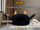 Funny Cat Bed Halloween Large Cat Cave Nest Warm Cute Kitten Bed Mattress Cartoon Ultra Soft Plush V1107-135-55251