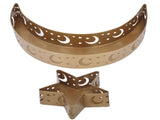 2pcs Ramadan Dessert Tray Moon Star Stainless Steel Eid Serving Tableware Decor for Islam Muslim V1294-YM0523-3115220024011