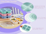 4-pack snack boxes with compartments, snack containers for kids and adults, 4-compartment bento V1237-ZY-203-3681
