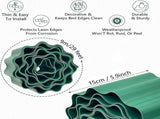 Plastic Garden Edging, Flexible Lawn Border Fence for Garden Boundaries, Flowerbeds and DIY V1189-LC-HW-00211
