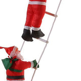 Ladder Climbing Hanging Father Xmas 9.8 Inch Xmas Tree Hanging Ornament for Home Holiday Party V1294-YM0901-3115240082111