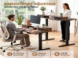 Artiss Electric Standing Desk Height Adjustable Home Office 120cm Rustic Brown HASD-ET156E-SHELF-BKRW-AB