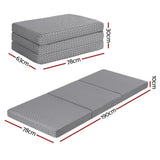 Giselle Foldable Mattress Folding Sofa Bed Trifold Memory Foam Camping Cushion Mat FOAM-MFM-TRIO-DUAL-GY