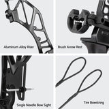 Everfit 55lbs Bow Arrow Set Recurve Takedown Archery Hunting for Beginner Green BS-AD55-GN