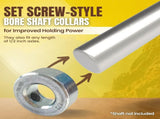 (24 Pack) 1/2" x 36" Zinc Plated Steel Rods 1/2" Bore Solid Steel Shaft Collars, Durable Shaft V1258-DP02-C-919