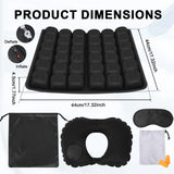 Inflatable Seat Cushion for Long Sitting Ergonomic Inflatable Airplane Seat Cushion Kit with V1366-AZ2-W-15102