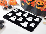 Halloween Bath Mat Spooky Ghosts Gothic Home Decor Black Rugs for Non Slip, Spooky Goth Gift Cute V1258-DP02-C-562
