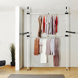 Heavy Duty Adjust Clothes Rail Storage Garment Shelf Hanging Display Stand Rack V63-837221