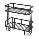 2-Tier Bathroom Organizer Two Tier Shelves Over The Toilet Storage Shelf Black V1192-AZ-W-27849