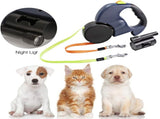 Double Retractable Dog Leash for Two Dogs with Anti-Slip Handle and LED Light, 3 M V1237-ZY-924-119