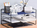 Black Metal Desktop File Organizer Rack, Multi-Functional Office Document Holder and Storage V1369-AZ3-W-15697