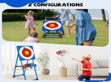 Axe Throwing Bristle Target Set with 8 Throwing Safety Axes and Ninja Stars Flexible Stand for Kids V985-AXETARGET
