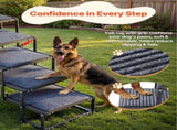Dog Stairs for Car, 5 Steps Extra Wide Foldable Dog Ramp for Large Dogs with Non-Slip Rug Surface, V952-KZDGLTEKMZFHUGZNR001V0