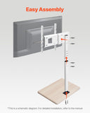 Rolling TV Stand, Mobile TV Cart for 32-70 Inch Screens, 25&deg Left-Right Rotation and Height V952-TYSDLDDSJZJDCSVJU001V0