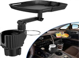 Car Cup Holder Expander with Detachable Tray, Multifunctional Car Tray Table V1263-JX-2875