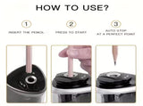 Electric pencil sharpener, Desktop automatic pencil sharpener, Office supplies V1105-YAQB-001