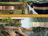 10m Copper Tape for Snail Control, 10mm width, compatible with garden tools V1237-ZY-506-0293