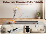 Everfit Treadmill Electric Home Gym Fitness Exercise Fully Foldable 450mm White TMILL-CHI-450-M610-WH