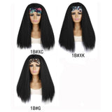 Long Hair Turban Headband With Corn Beard Wig In 1B Xk PRL-6056214750DBT