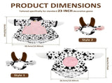2Pcs 23 Inch Porch Goose Outfits, Eye Catching Cow Theme Design, Exposure Including Wind and V1366-AZ2-W-15554