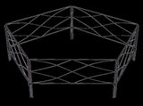 Lambu Garden Fence Panel 5 Pc Q195 Steel Rust Proof Border for Flower Beds Black UM1295-AU