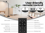 Artiss LED Floor Lamp with Remote Control & 4 Color Temperature Reading Living Room Bedroom Office LAMP-FLOOR-LED-174-BK