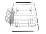Kitchen Sink Dish Rack with Chopsticks Holder Stainless Steel Expandable Dish Drying Draining Basket V1294-YM0901-3118250163611