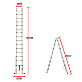 Bullet 5m Telescopic Aluminium Multipurpose Ladder Extension Alloy Step V219-LDRTELBULA50A