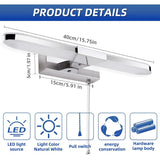 LED Bathroom Mirror Light 40Cm LED Mirror Light Wall Lamp Bathroom Mirror Light With Pull Switch V1188-MS-227-0033