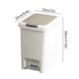 Step On Trash Can with Lid 8L Kitchen Bathroom Waste Bin Foot Pedal Stainless Steel Touchless V1189-LWWAL-20260401-05891