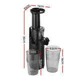 Devanti Slow Juicer Cold Press Fruit Juice Extractor 130W Black SJ-C-01-BK