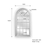 Window Style Mirror - White Arch 70 CM x 130 CM V292-MIRR-ARCH002