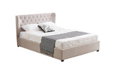 Cambridge Tan Beige Linen Tufted Bed - king V292-BED-CAMBRIDGE-KING-TANBEIGE