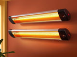 Devanti 2PCS Electric Radiant Strip Heater Outdoor Indoor Patio Infrared Heaters 3000W RHP-3000W-BK-2X