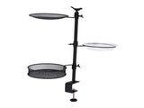 Deck Bird Feeder for Railing Mount Detachable Outdoor Balcony Three Trays Bath Fence V1294-YM0901-3111240176111