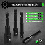 SWANLAKE SWANLAKE 39PCS Magnetic Hex Nut Driver Master Kit,1/4" Quick-Change Hex Shank, SAE & Metric V465-66046