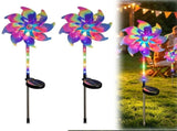 Magical Holographic Rainbow Solar Pinwheel, Waterproof Windmill Landscape Light with LED V1366-AZ2-W-11633