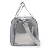 Foldable Travel Pet Carrier Bag Portable Cat Dog Kennel Bag Grey - S V1263-JX-6847-1