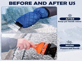 9 Pack Ice Scraper with Glove for Cars Windshield with Mitt Snow Warm Scraper Remover Waterproof V1258-DP02-C-3080