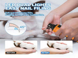 Cordless Electric Pet Nail Grinder with Adjustable 5-Speed Control, Ultra-Quiet Motor, LCD Display, V1341-ZY-K95N65FL-2DIAMONDGRINDINGHEADS