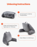 VEVOR Reading Pillow Standard Size Bed Pillow with Shredded Memory Foam Washable V952-CGYDZSTANDARWEC2U001V0