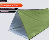 Emergency Shelter Kit with Survival Tent Mylar Blanket Sleeping Bag and Poncho for Camping and V1237-MS-912-058